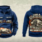 Personalized Terex Advance FD4000 Concrete Mixer Truck Vintage Hoodie in dark-blue, front and back artwork with YOUR NAME and SINCE 2000 sample text.