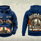 Personalized Pit Viper 351 Blasthole Drill Operator Vintage Hoodie in dark-blue, front and back artwork with YOUR NAME and SINCE 2000 sample text.