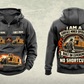 Personalized T1655III Terrain Leveler Surface Miner Vintage Hoodie in dark-gray, front and back artwork with YOUR NAME and SINCE 2000 sample text.