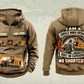Personalized T1655III Terrain Leveler Surface Miner Vintage Hoodie in kaki, front and back artwork with YOUR NAME and SINCE 2000 sample text.