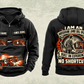 Personalized DD422i Underground Jumbo Drill Operator Vintage Hoodie in black, front and back artwork with YOUR NAME and SINCE 2000 sample text.