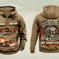 Personalized DD422i Underground Jumbo Drill Operator Vintage Hoodie in kaki, front and back artwork with YOUR NAME and SINCE 2000 sample text.