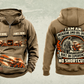 Personalized DD321 Underground Jumbo Drill Operator Vintage Hoodie in kaki, front and back artwork with YOUR NAME and SINCE 2000 sample text.