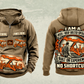 Personalized Fletcher DDR Roof Bolter Operator Vintage Hoodie in kaki, front and back artwork with YOUR NAME and SINCE 2000 sample text.