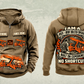 Personalized Fletcher CDDR Roof Bolter Operator Vintage Hoodie in kaki, front and back artwork with YOUR NAME and SINCE 2000 sample text.