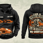 Personalized 12CM12 Continuous Miner Operator Vintage Hoodie in black, front and back artwork with YOUR NAME and SINCE 2000 sample text.