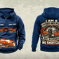 Personalized 14CM15 Continuous Miner Operator Vintage Hoodie in dark-blue, front and back artwork with YOUR NAME and SINCE 2000 sample text.