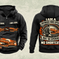 Personalized 14CM27 Continuous Miner Operator Vintage Hoodie in black, front and back artwork with YOUR NAME and SINCE 2000 sample text.