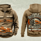 Personalized 14CM27 Continuous Miner Operator Vintage Hoodie in kaki, front and back artwork with YOUR NAME and SINCE 2000 sample text.