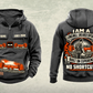 Personalized 7LS2A Longwall Shearer Operator Vintage Hoodie in dark-gray, front and back artwork with YOUR NAME and SINCE 2000 sample text.