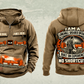 Personalized 7LS2A Longwall Shearer Operator Vintage Hoodie in kaki, front and back artwork with YOUR NAME and SINCE 2000 sample text.