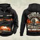 Personalized 7LS5 Longwall Shearer Operator Vintage Hoodie in black, front and back artwork with YOUR NAME and SINCE 2000 sample text.