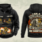 Personalized Robbins 44RH Raise Borer Operator Vintage Hoodie in black, front and back artwork with YOUR NAME and SINCE 2000 sample text.
