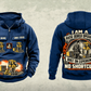 Personalized Robbins 44RH Raise Borer Operator Vintage Hoodie in dark-blue, front and back artwork with YOUR NAME and SINCE 2000 sample text.