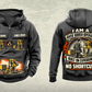 Personalized Robbins 44RH Raise Borer Operator Vintage Hoodie in dark-gray, front and back artwork with YOUR NAME and SINCE 2000 sample text.
