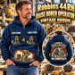 Personalized Robbins 44RH Raise Borer Operator Vintage Hoodie in Dark Blue, front and back artwork with YOUR NAME and SINCE 2000 sample text.
