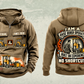 Personalized Robbins 53RH Raise Borer Operator Vintage Hoodie in kaki, front and back artwork with YOUR NAME and SINCE 2000 sample text.