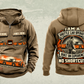Personalized 10SC32AA Center-Drive Shuttle Car Operator Vintage Hoodie in kaki, front and back artwork with YOUR NAME and SINCE 2000 sample text.