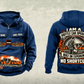 Personalized 21SC04 Low-Seam Shuttle Car Operator Vintage Hoodie in dark-blue, front and back artwork with YOUR NAME and SINCE 2000 sample text.