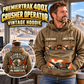 Personalized Premiertrak 400X Jaw Crusher Operator Vintage Hoodie in Kaki, front and back artwork with YOUR NAME and SINCE 2000 sample text.