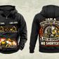 Personalized Brokk 170 Demolition Robot Operator Vintage Hoodie in black, front and back artwork with YOUR NAME and SINCE 2000 sample text.