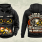 Personalized Brokk 200 Demolition Robot Operator Vintage Hoodie in black, front and back artwork with YOUR NAME and SINCE 2000 sample text.