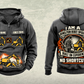 Personalized Brokk 200 Demolition Robot Operator Vintage Hoodie in dark-gray, front and back artwork with YOUR NAME and SINCE 2000 sample text.
