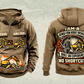 Personalized Brokk 200 Demolition Robot Operator Vintage Hoodie in kaki, front and back artwork with YOUR NAME and SINCE 2000 sample text.