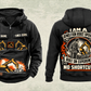 Personalized Brokk 300 Demolition Robot Operator Vintage Hoodie in black, front and back artwork with YOUR NAME and SINCE 2000 sample text.