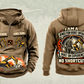 Personalized Brokk 300 Demolition Robot Operator Vintage Hoodie in kaki, front and back artwork with YOUR NAME and SINCE 2000 sample text.