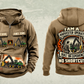 Personalized John Deere 1270G 8W Harvester Operator Vintage Hoodie in kaki, front and back artwork with YOUR NAME and SINCE 2000 sample text.