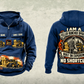 Personalized Tigercat 720H Feller Buncher Operator Vintage Hoodie in dark-blue, front and back artwork with YOUR NAME and SINCE 2000 sample text.