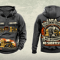 Personalized Tigercat 720H Feller Buncher Operator Vintage Hoodie in dark-gray, front and back artwork with YOUR NAME and SINCE 2000 sample text.