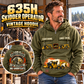 Personalized Tigercat 635H Skidder Operator Vintage Hoodie in Military Green, front and back artwork with YOUR NAME and SINCE 2000 sample text.