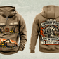 Personalized Ponsse Buffalo 8W Forwarder Operator Vintage Hoodie in kaki, front and back artwork with YOUR NAME and SINCE 2000 sample text.