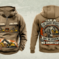 Personalized Tigercat T250E Log Loader Operator Vintage Hoodie in kaki, front and back artwork with YOUR NAME and SINCE 2000 sample text.
