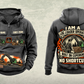 Personalized John Deere 2656G Log Loader Operator Vintage Hoodie in dark-gray, front and back artwork with YOUR NAME and SINCE 2000 sample text.