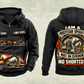 Personalized Tigercat 850 with 568 Processor Operator Vintage Hoodie in black, front and back artwork with YOUR NAME and SINCE 2000 sample text.