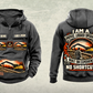 Personalized Tigercat S855E Live-Heel Shovel Logger Operator Vintage Hoodie in dark-gray, front and back artwork with YOUR NAME and SINCE 2000 sample text.