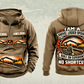 Personalized Tigercat S855E Live-Heel Shovel Logger Operator Vintage Hoodie in kaki, front and back artwork with YOUR NAME and SINCE 2000 sample text.