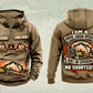 Personalized Tigercat LS855E Live-Heel Shovel Logger Operator Vintage Hoodie in kaki, front and back artwork with YOUR NAME and SINCE 2000 sample text.