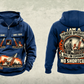 Personalized Madill 124 Yarder Operator Vintage Hoodie in dark-blue, front and back artwork with YOUR NAME and SINCE 2000 sample text.