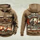 Personalized Madill 124 Yarder Operator Vintage Hoodie in kaki, front and back artwork with YOUR NAME and SINCE 2000 sample text.