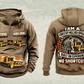 Personalized Tigercat 480B Forestry Mulcher Operator Vintage Hoodie in kaki, front and back artwork with YOUR NAME and SINCE 2000 sample text.