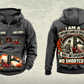 Personalized Taylor XLC-975 Container Handler Vintage Hoodie in dark-gray, front and back artwork with YOUR NAME and SINCE 2000 sample text.