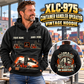 Personalized Taylor XLC-975 Container Handler Vintage Hoodie in Black, front and back artwork with YOUR NAME and SINCE 2000 sample text.