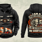 Personalized Taylor XEC-207/8 Empty Container Handler Vintage Hoodie in black, front and back artwork with YOUR NAME and SINCE 2000 sample text.