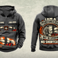 Personalized Taylor XEC-207/8 Empty Container Handler Vintage Hoodie in dark-gray, front and back artwork with YOUR NAME and SINCE 2000 sample text.