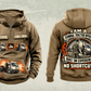 Personalized Kalmar Ottawa T2 4x2 Terminal Tractor Vintage Hoodie in kaki, front and back artwork with YOUR NAME and SINCE 2000 sample text.