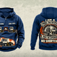Personalized Capacity TJ 5000 Terminal Tractor Vintage Hoodie in dark-blue, front and back artwork with YOUR NAME and SINCE 2000 sample text.